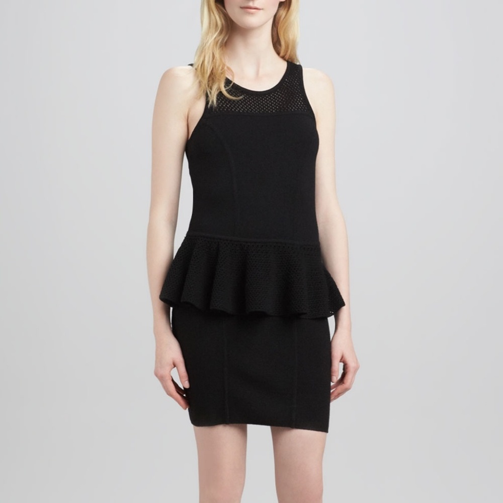 Milly Nicole Peplum Knit Dress Size S